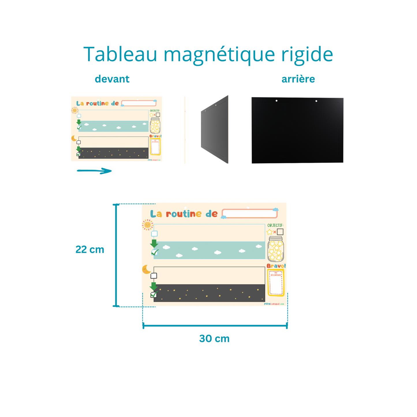 Tableau de routine magnétique pour enfants (en français)