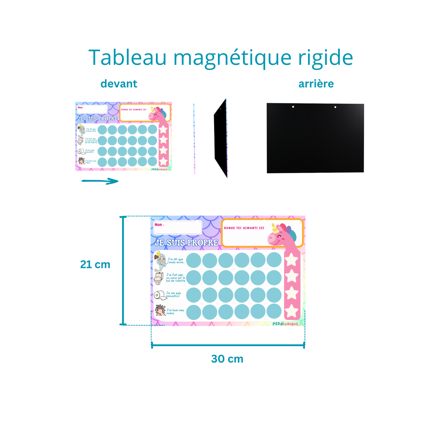 Tableau d'apprentissage de la propreté pour enfants en français (Princesses)