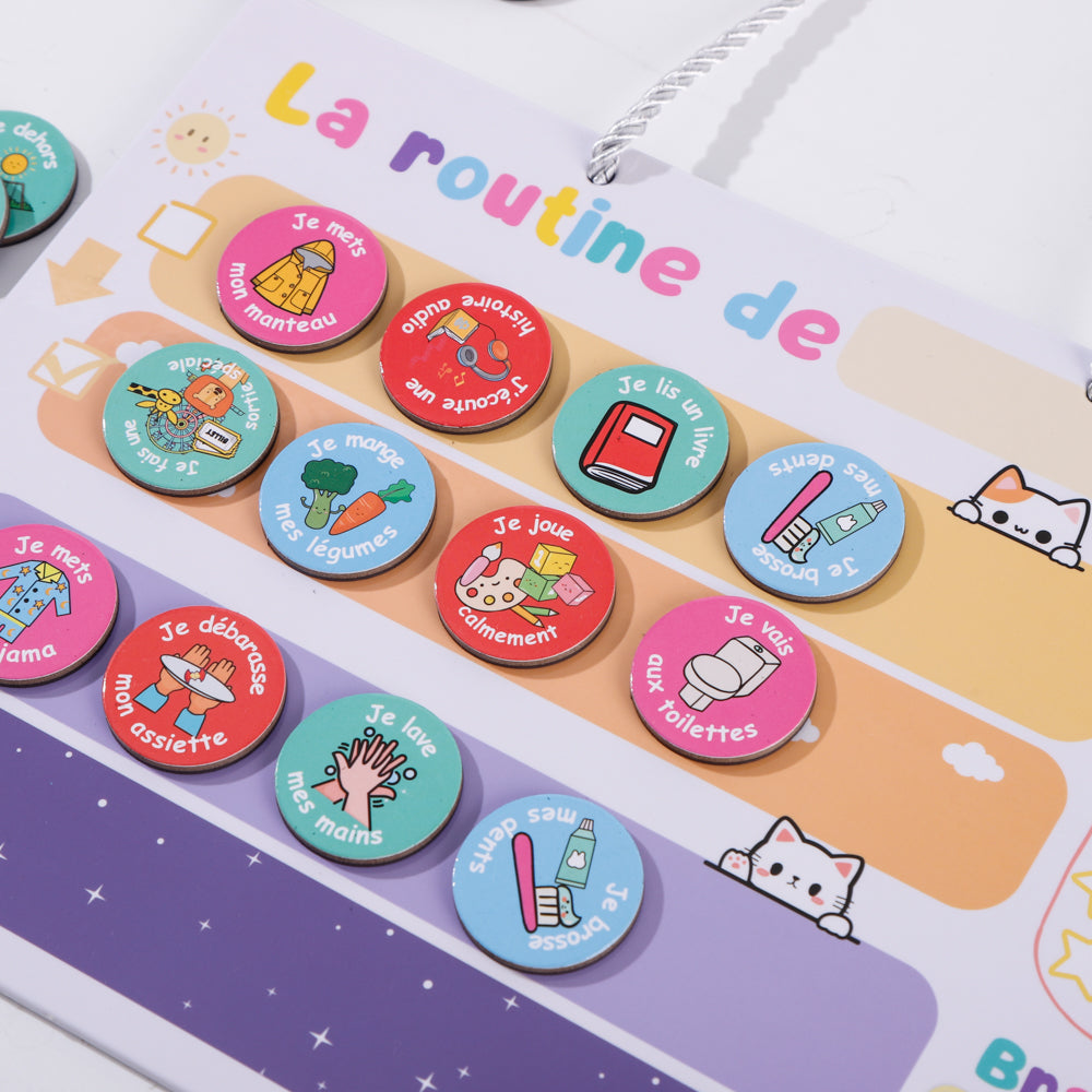 Tableau de routine visuelle pour enfants – Favorise l’autonomie dès 3 ...